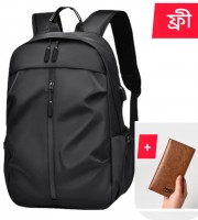 (Moneybag Free ) Waterproof Multi- Laptop Backpack ( Black Color )
